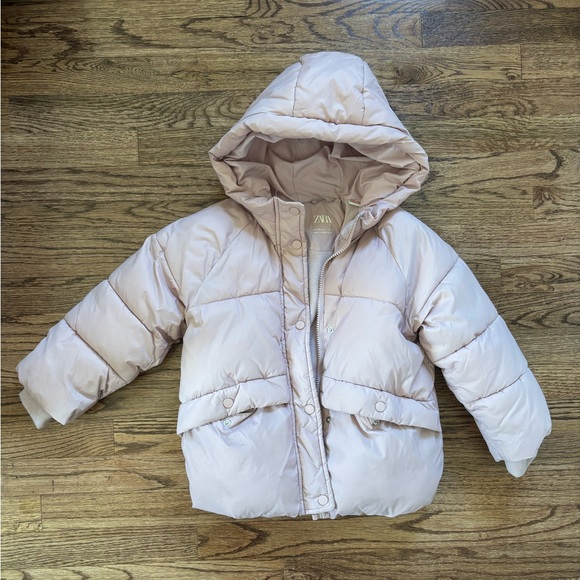 Zara Snap Button Quilted Coat - Picture 4 of 6